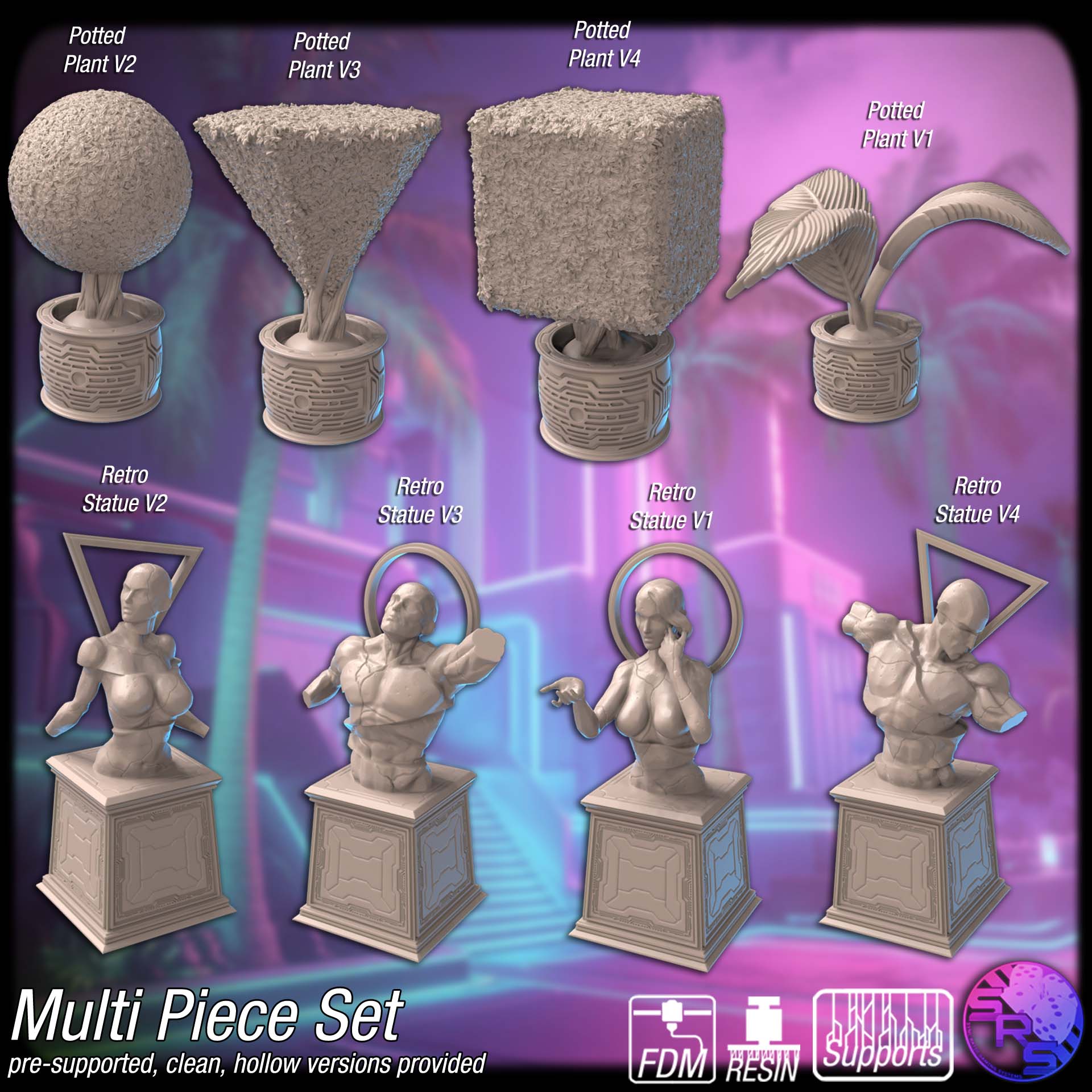 Phase Dragon Syndicate Terrain Set – Resin & PLA 3D Printed Cyberpunk Mansion Scenery for Tabletop Gaming & Dioramas