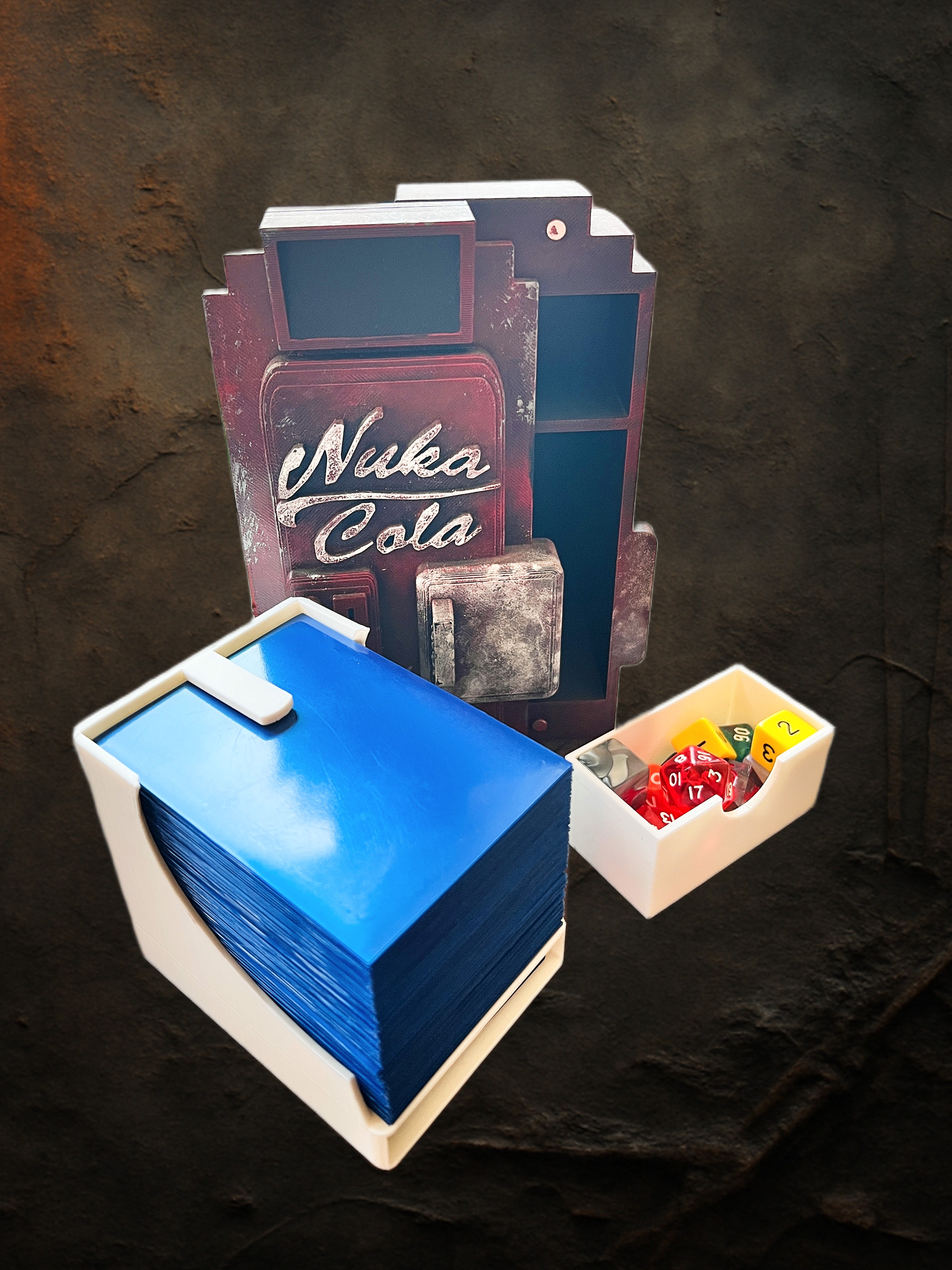 Retro Wasteland Vending Machine Deck Box – Hand Painted MTG Commander Storage | 3D Printed PLA