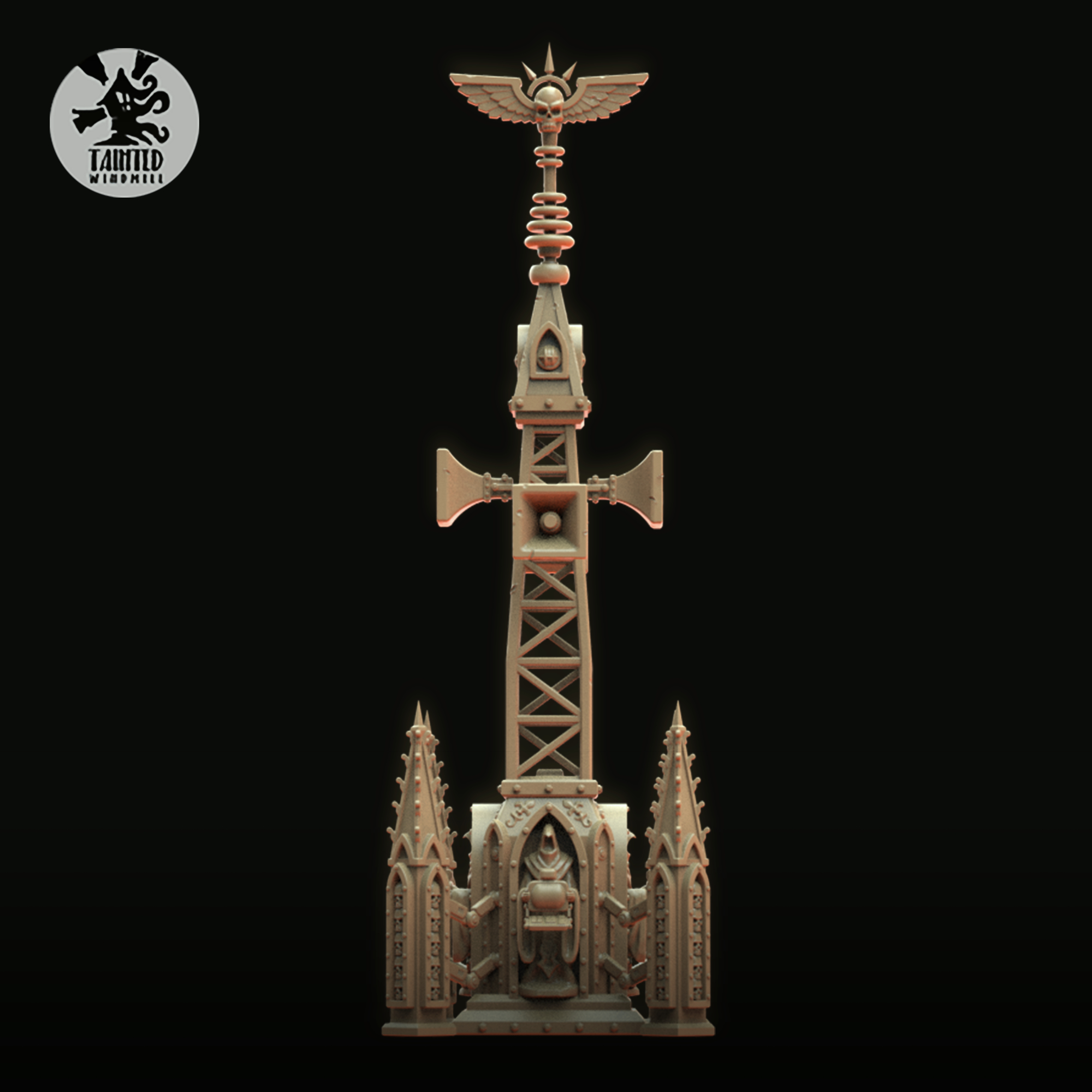 Antenna Comms Relay Tower – Resin 3D Printed Sci-Fi Terrain Kit for 28–32mm Wargames