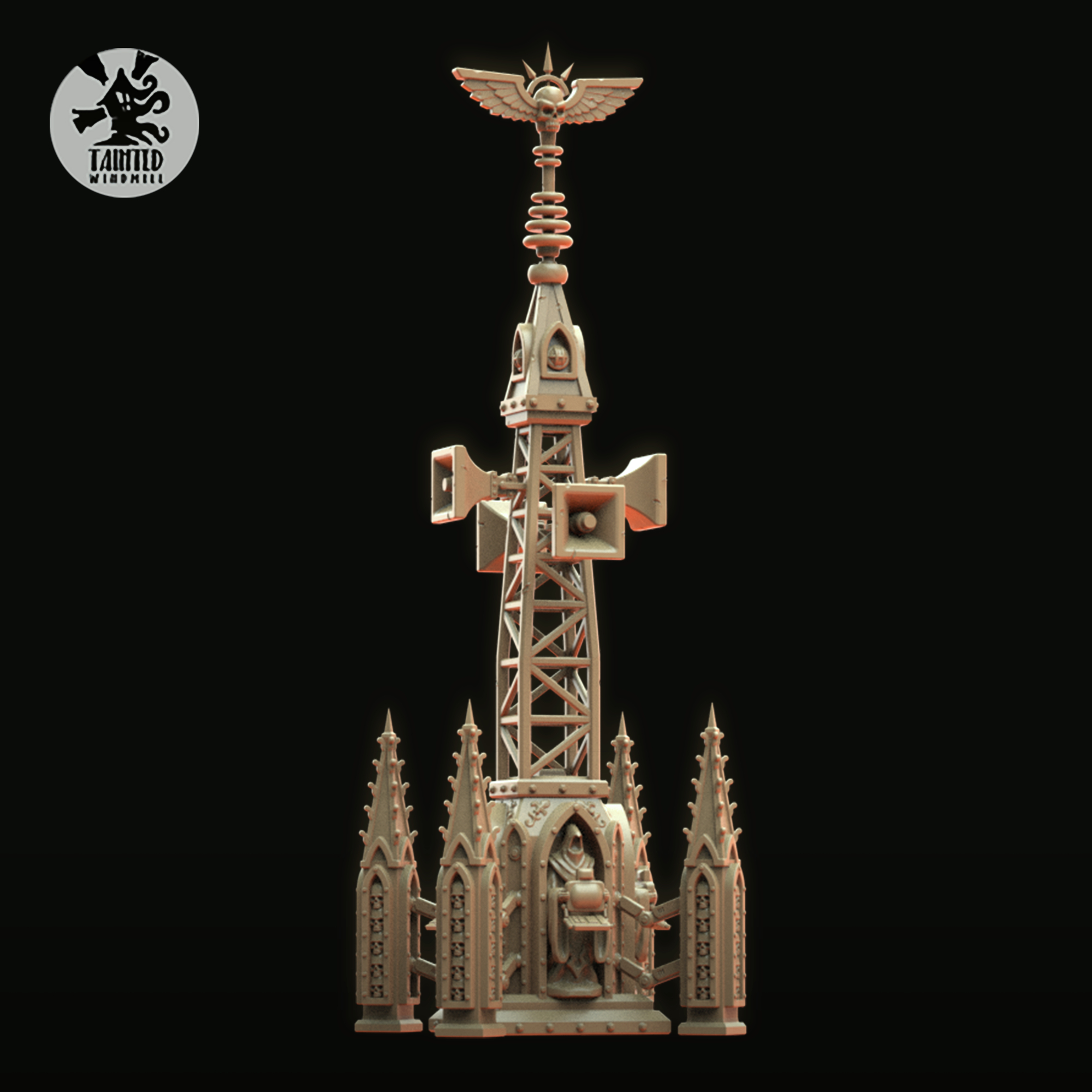 Antenna Comms Relay Tower – Resin 3D Printed Sci-Fi Terrain Kit for 28–32mm Wargames