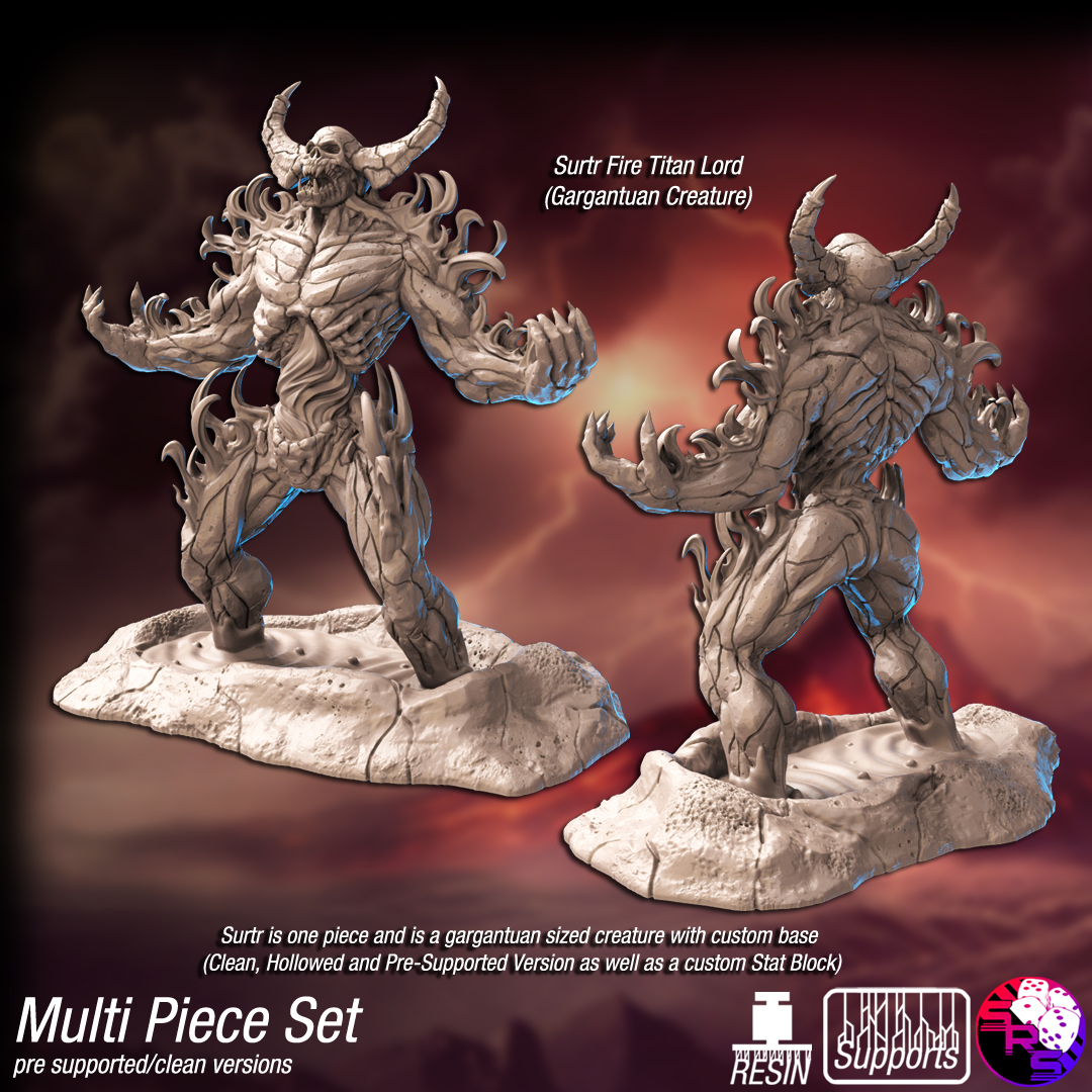 Inferno Titans Encounter Pack – Resin 3D Printed Fantasy Monsters & Giants for Tabletop Wargaming & RPGs