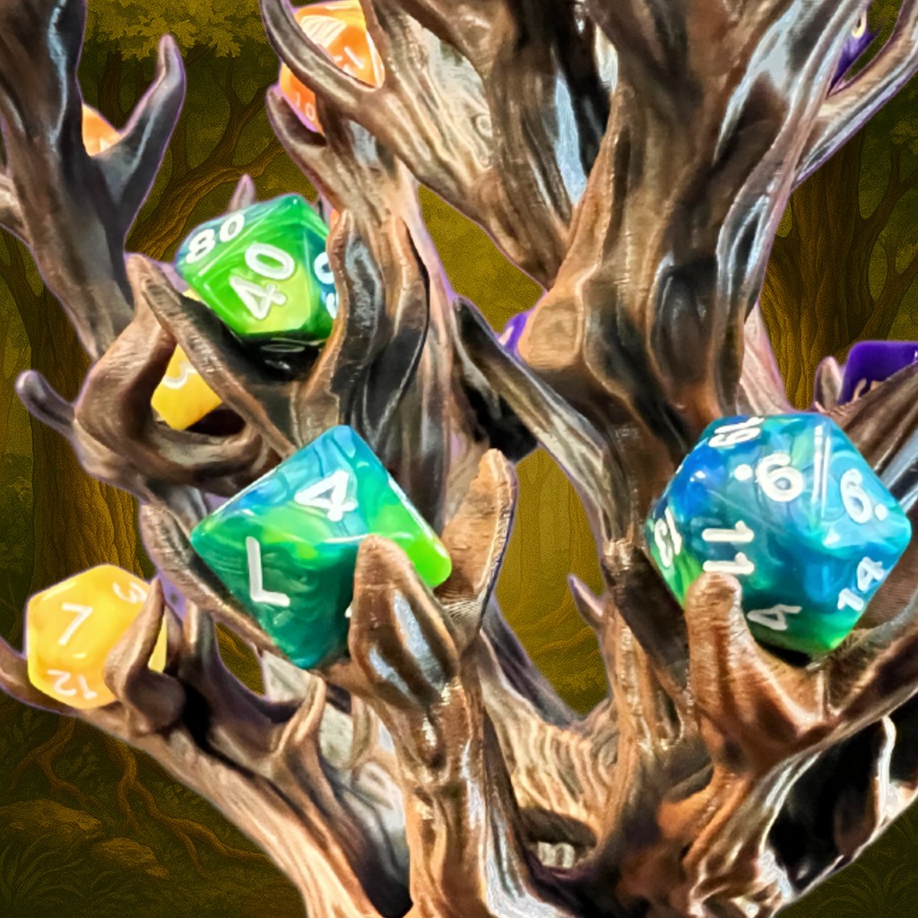 Great Old Tree Dice Holder & Dice Tower – Fantasy RPG Accessory