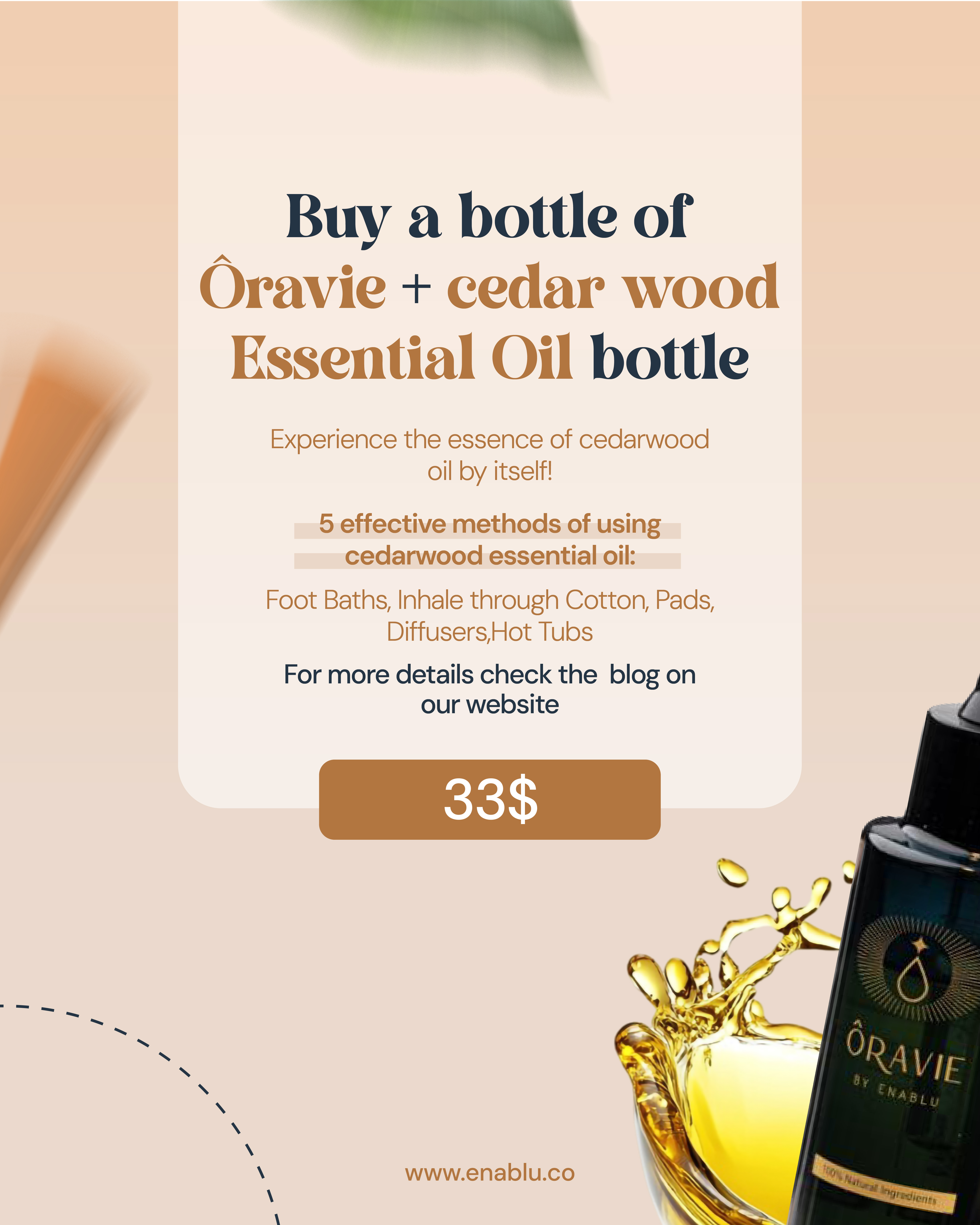 Oravie + Cedar wood Essential oil