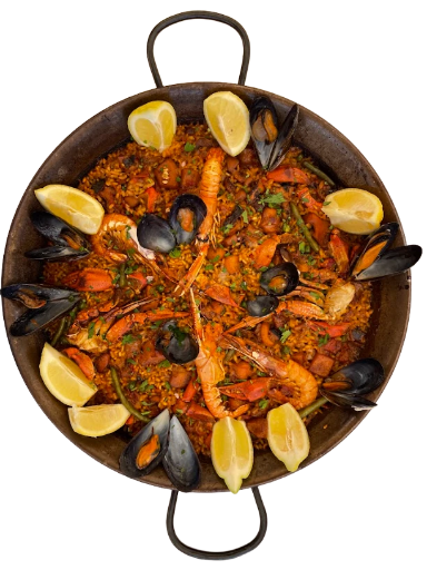 PAELLA / FIDEUÀ DE MARISC I PEIX (mín. 2 per.)