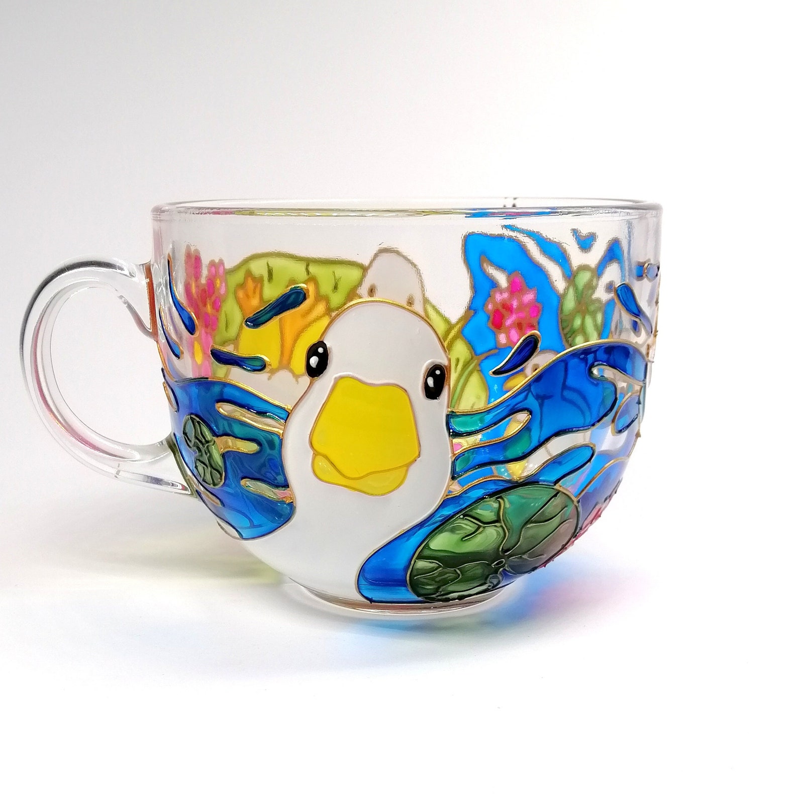 Goose coffee mug handmade Personalised bird mug Nature lover gift for Mother's day Cute coffee mug for Father's day Birthday gift