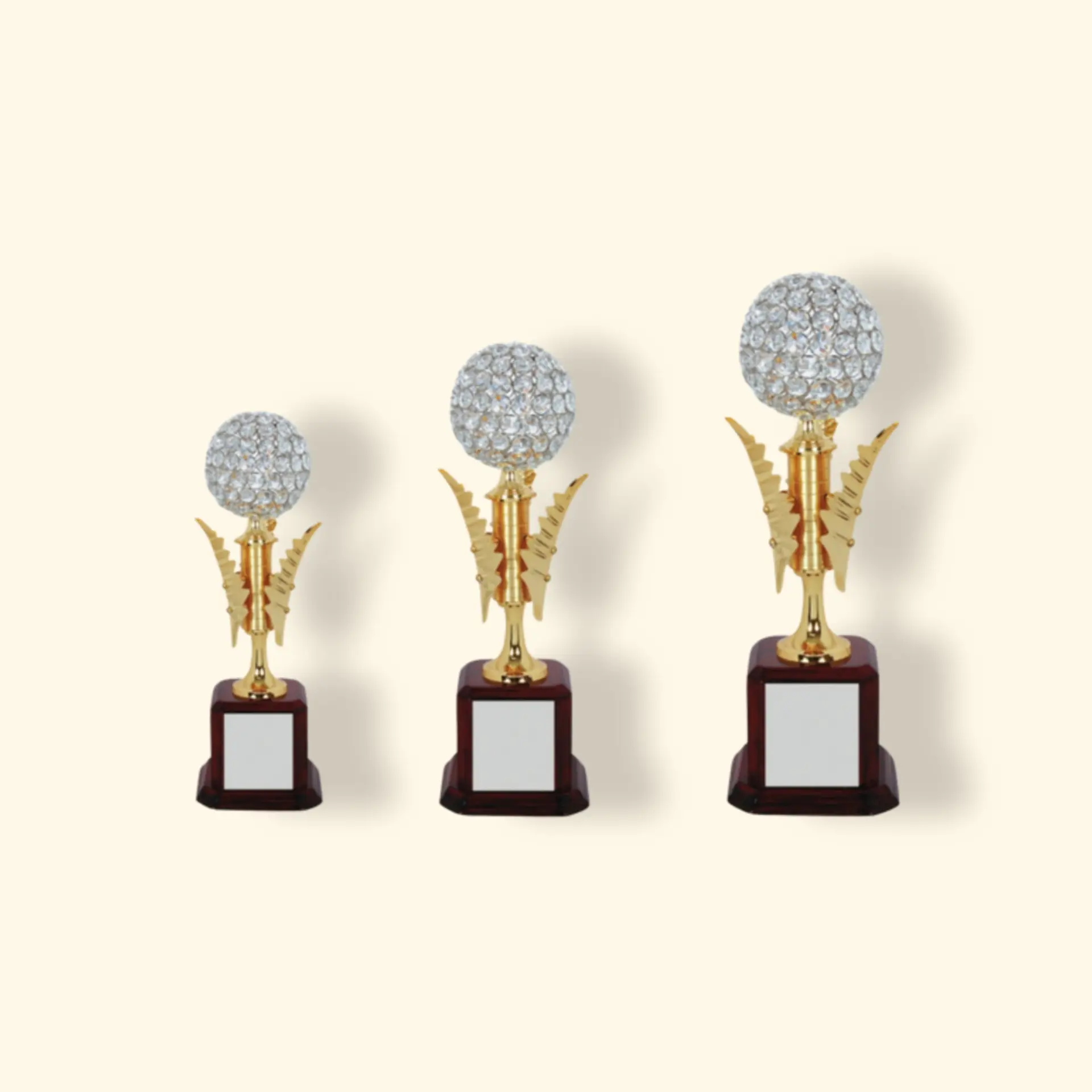 Metal Crystal Globe Trophy