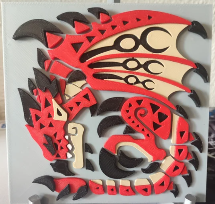 Rathalos - Placa Icono Monster Hunter