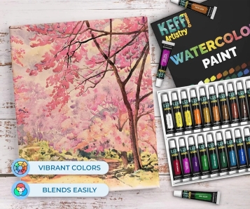 🎨 Set de 24 Aquarelles en Tubes – Keff Artistry Creations