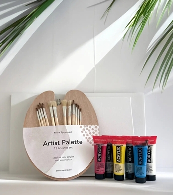 đš Kit Peinture DIY âMoraâ â Couleurs Primaires avec Chevalet et Toiles
