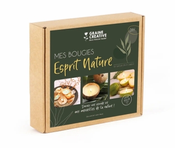 🕯️ Kit DIY Bougies Esprit Nature – Graine Créative