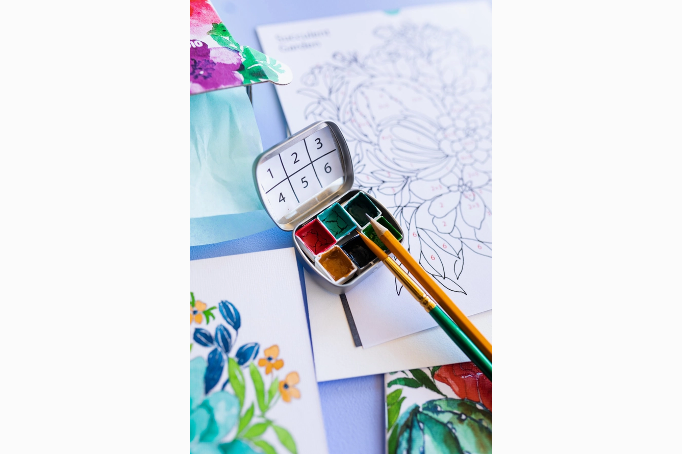 Kit d'aquarelle Succulent Garden