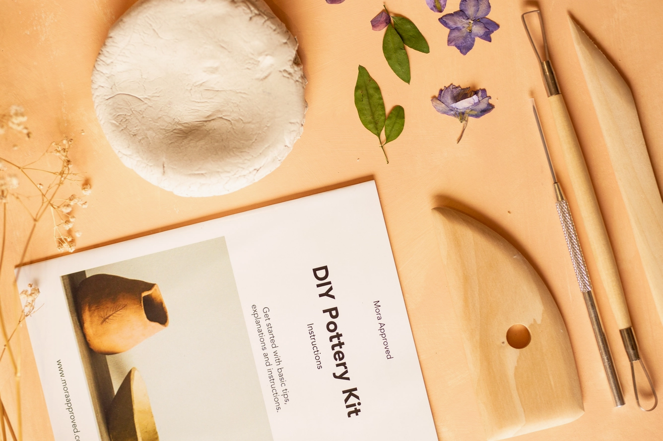 Kit de poterie DIY blanc