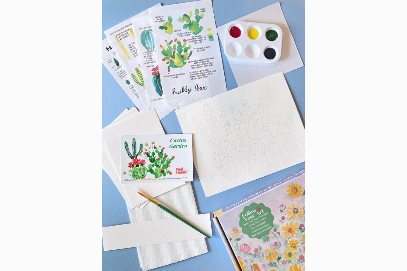 Peinture aquarelle de cactus