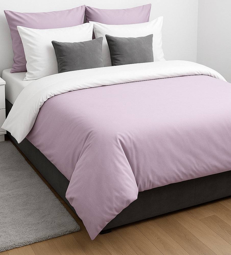 Parure Housse de couette-Élégance en Douceur : Parure Mauve Dégradé
