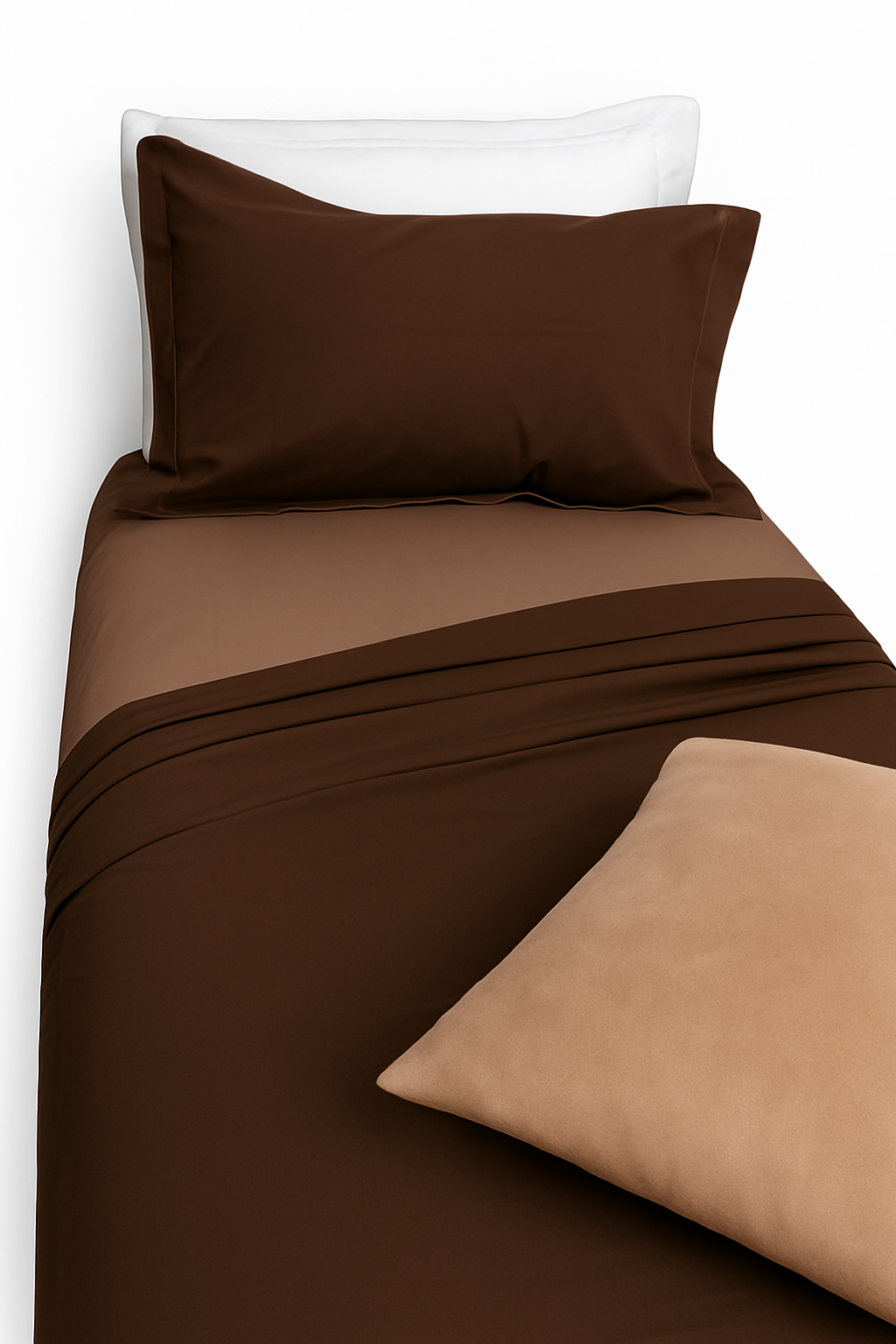 Parure de drap -Confort Raffiné en Marron et Taupe
