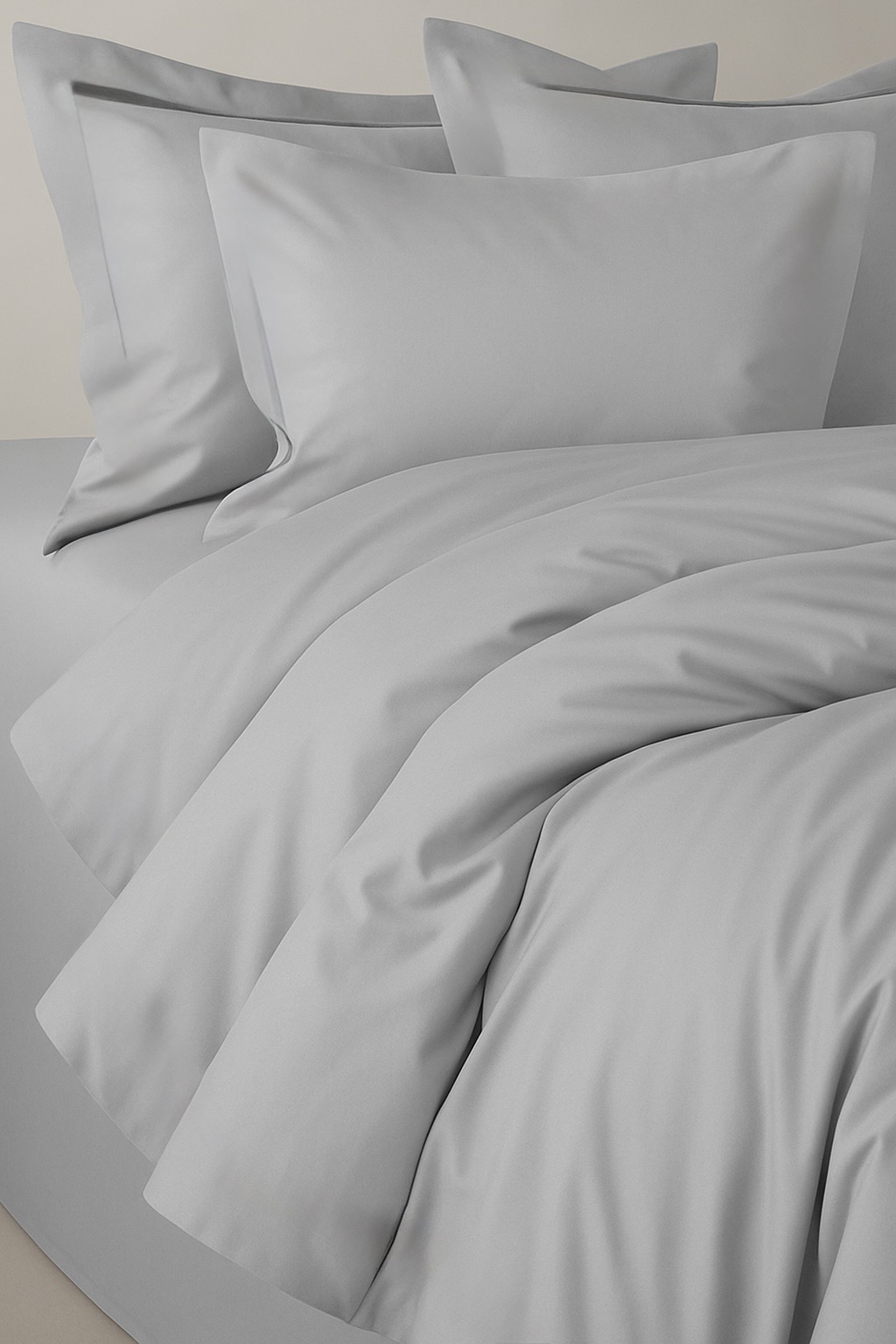 Élégance Pure : Parure Housse de Couette Gris 100% Coton