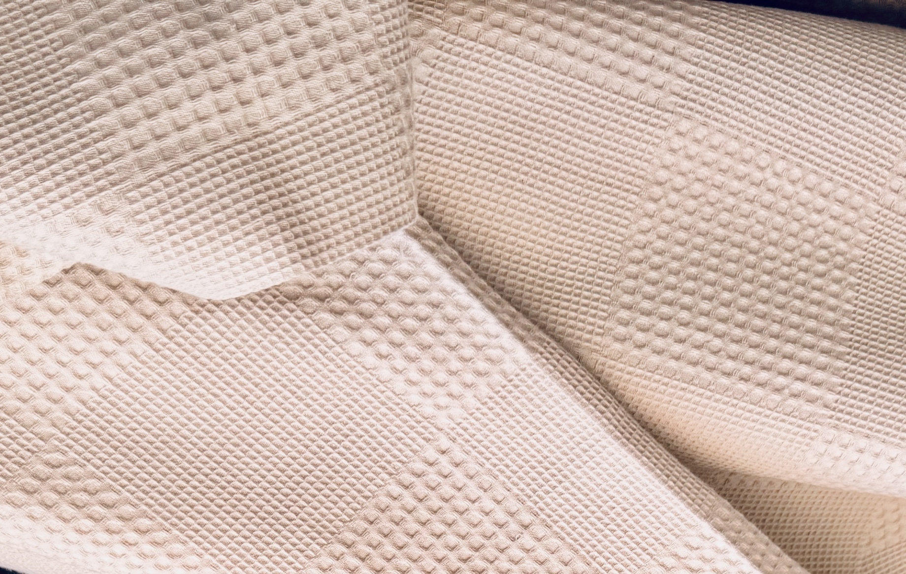 Jeté de lit-Beige crème