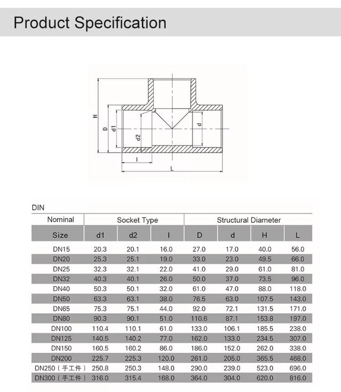 Sanking UPVC Tee Socket