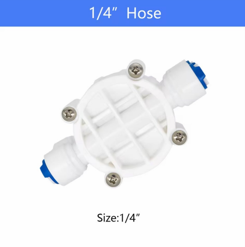 1/4" to 1/4 Ro Push Fitting Auto Shut Off