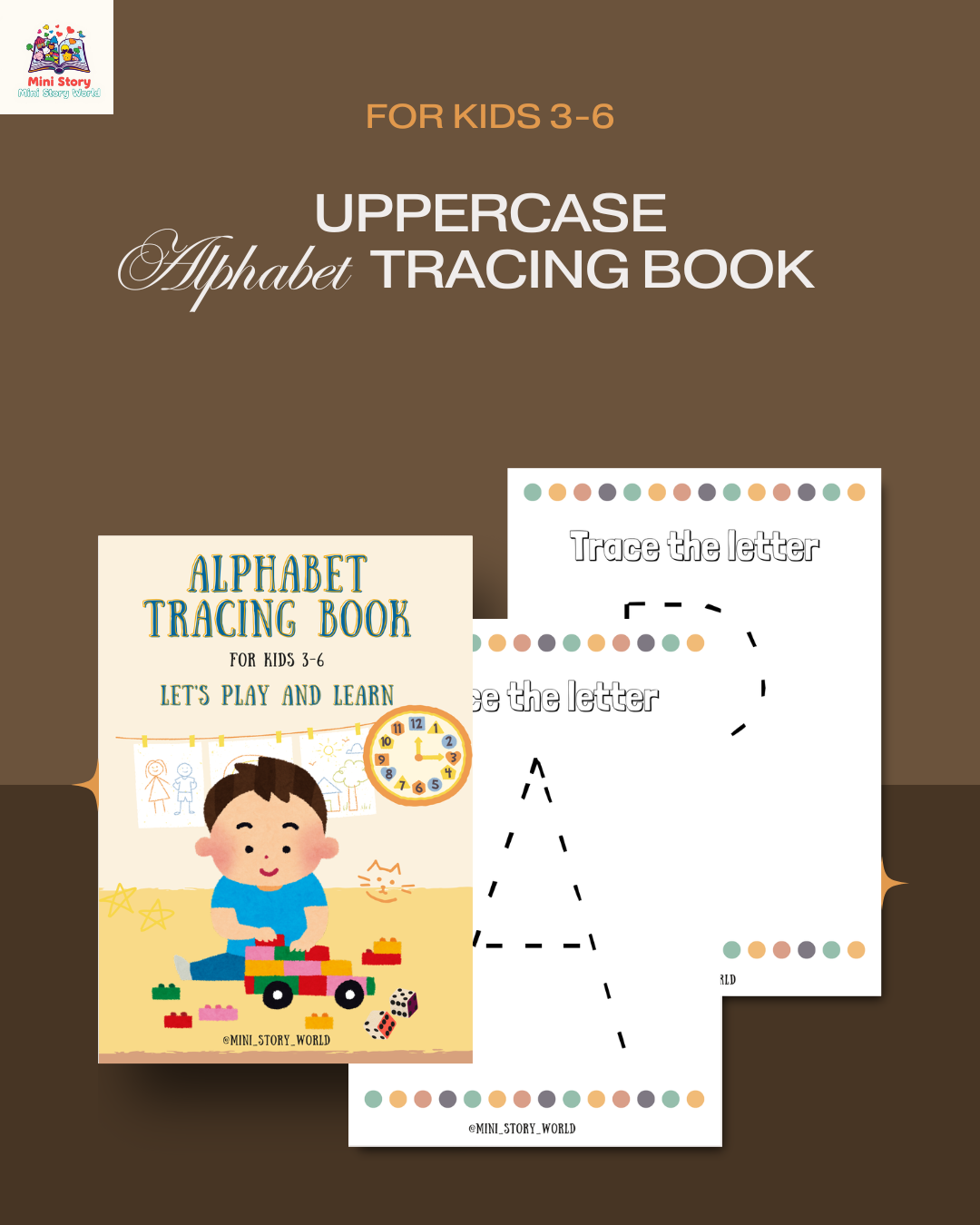 Alphabet Tracing Book for Kids | Uppercase Letters A–Z