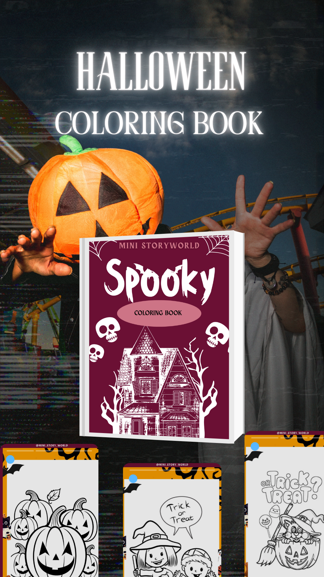 Spooky Halloween Coloring Book for Kids | Printable Halloween Coloring Pages (Ages 3–8)