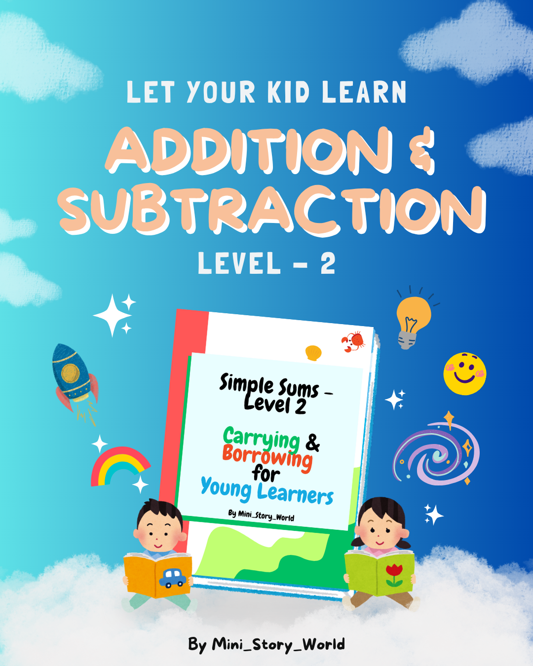 Printable Addition & Subtraction Workbook Level 2 | Carrying & Borrowing Math Practice for Kids