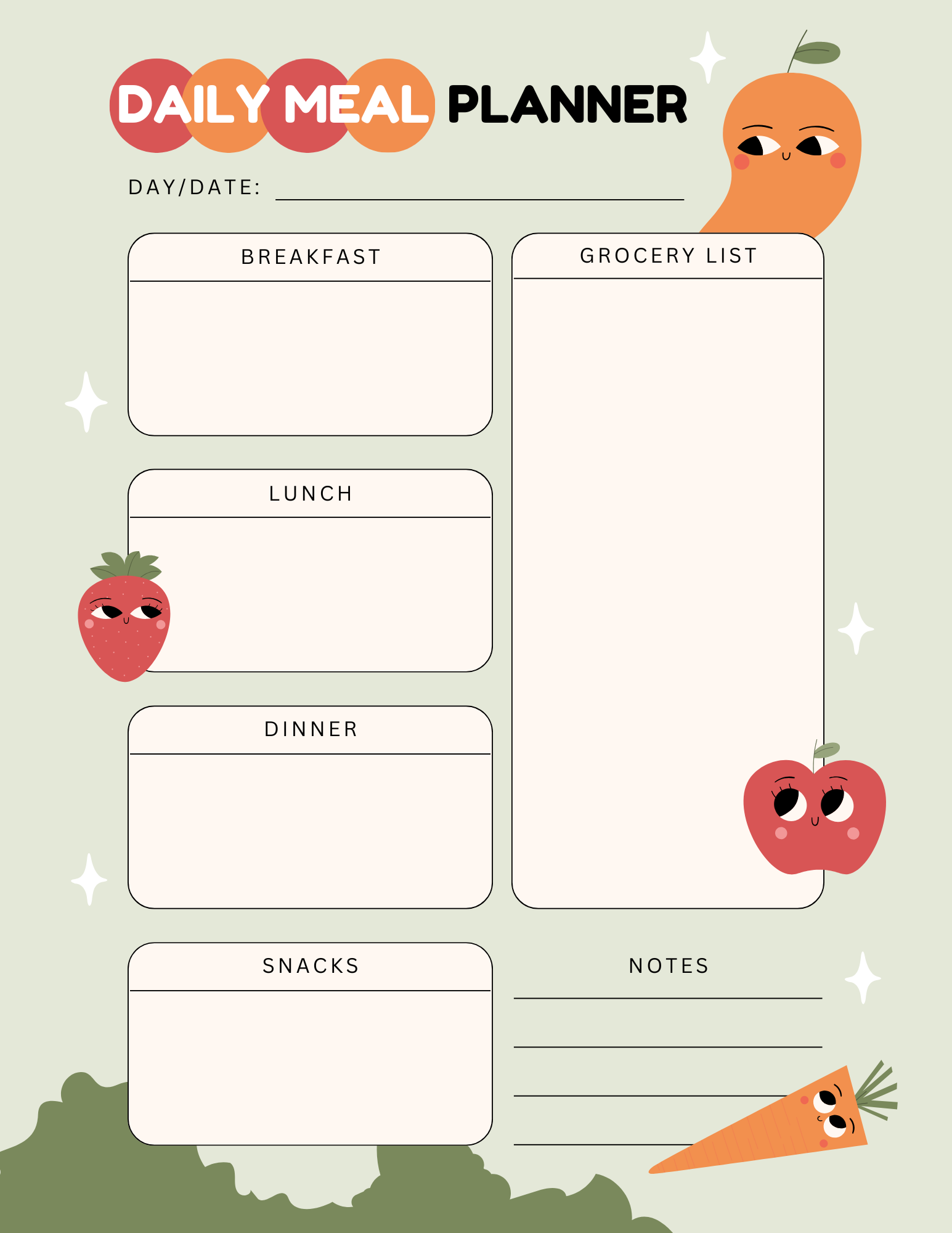 Daily Meal Planner