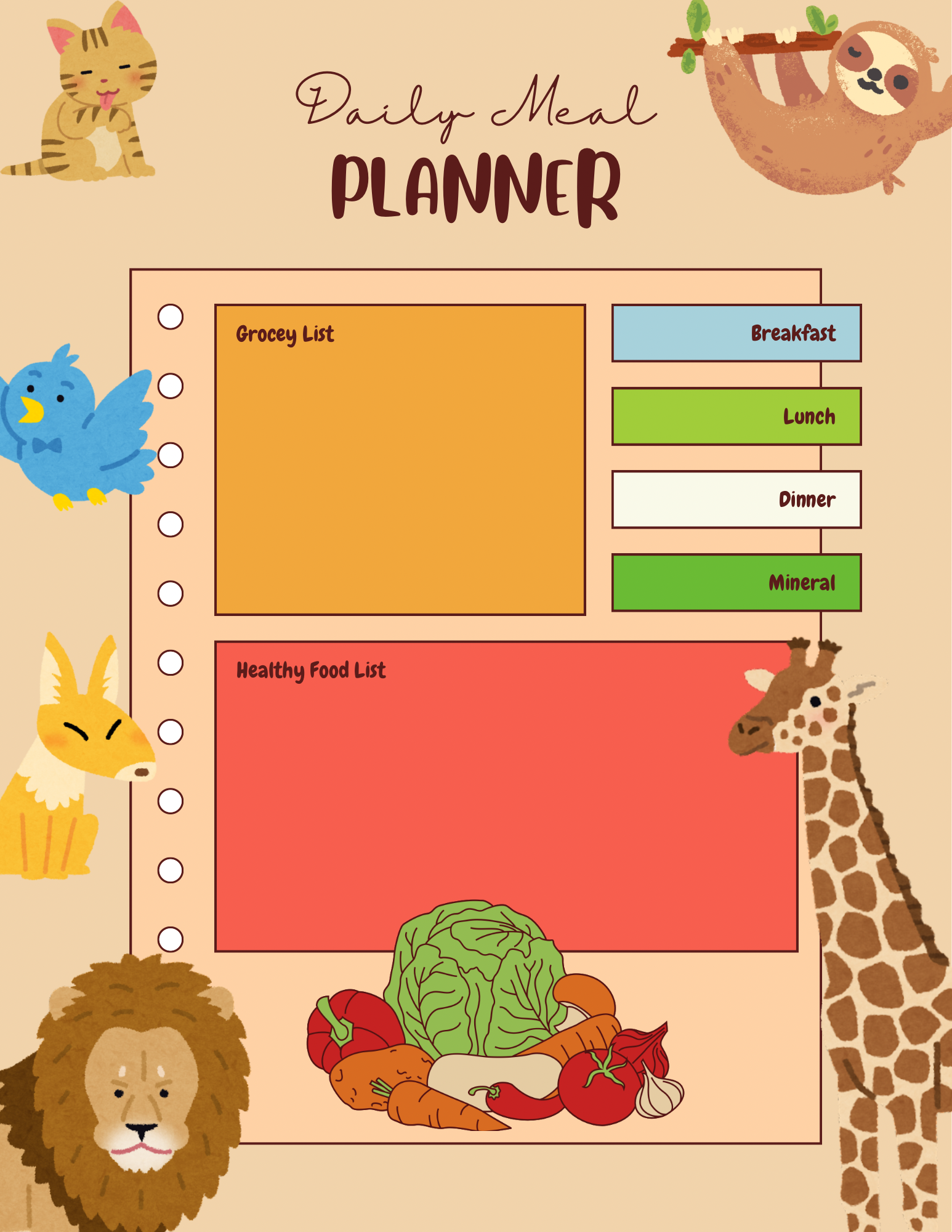 Daily Meal Planner