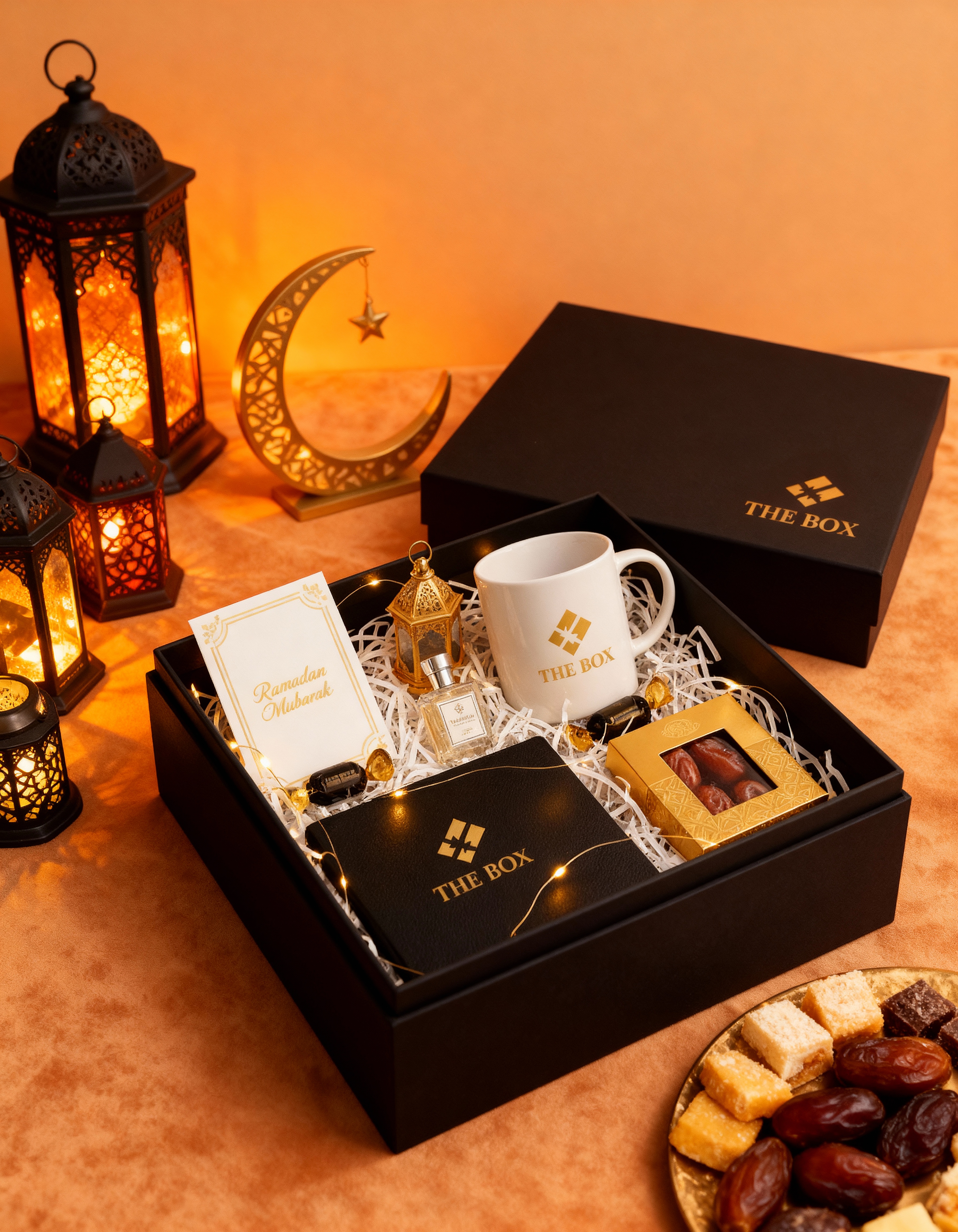 Luxury Ramadan Gift Box – Dates, Lantern & Personalized Surprises