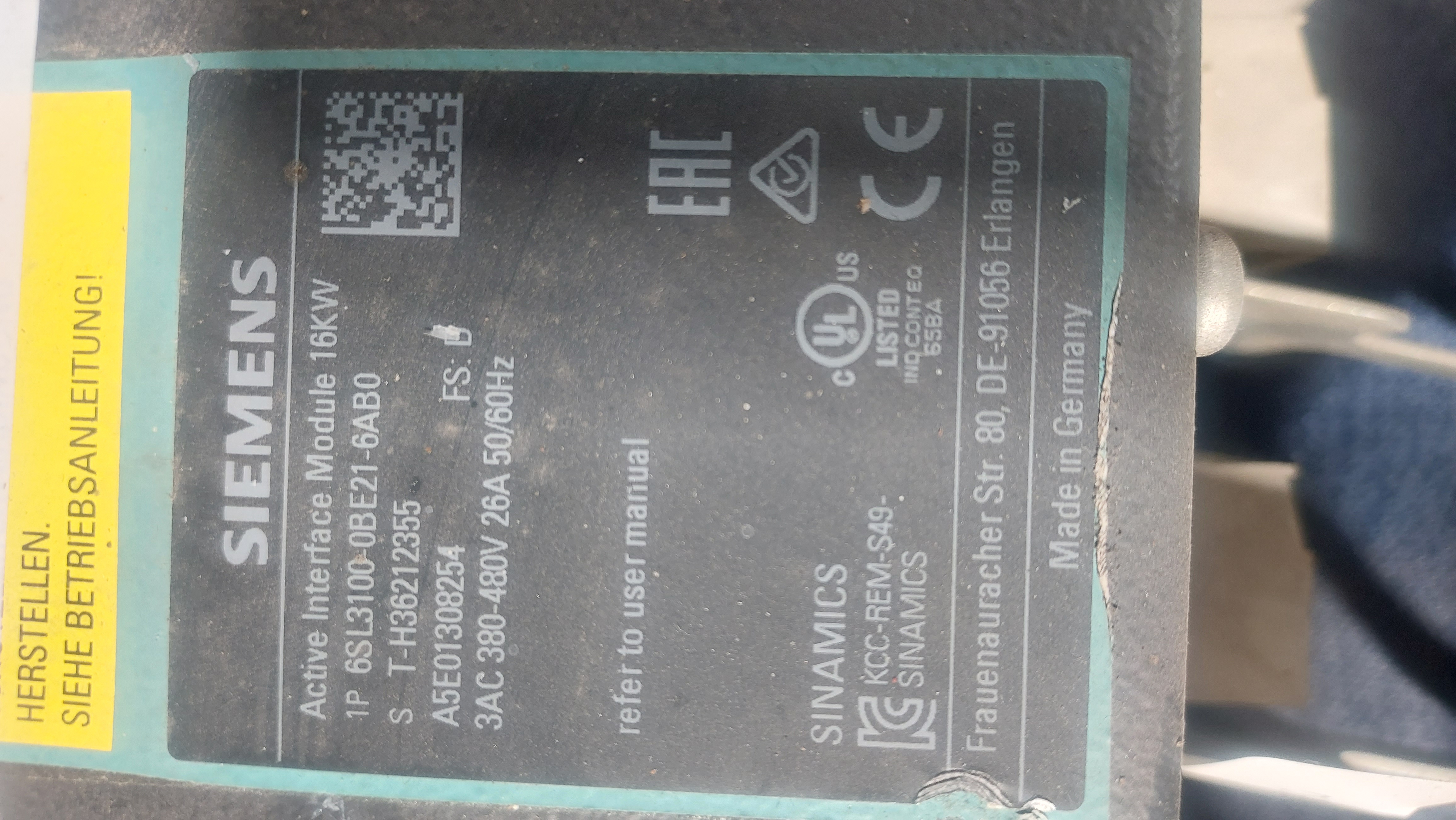 Siemens Sinamics Active Interface Module