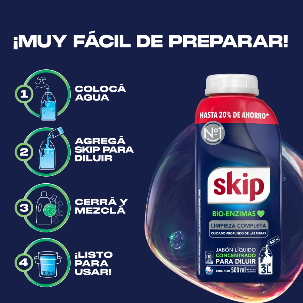 Jabón líquido concentrado Skip