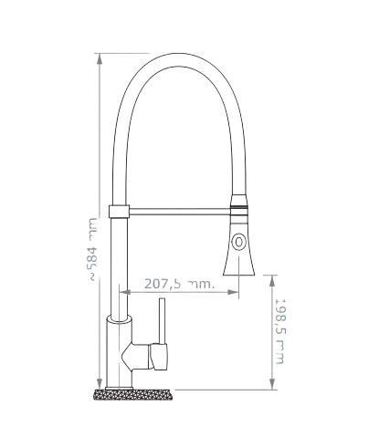 TOPAS FLEXIBLE HOSE SINK MIXER