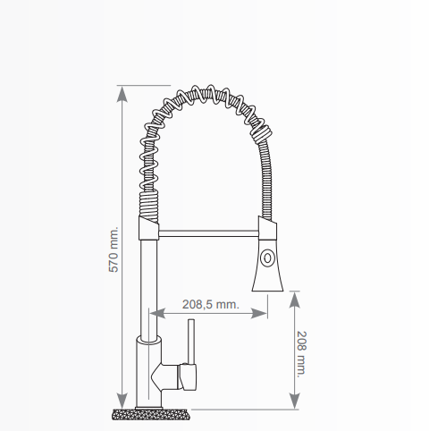 LAPIS PULLDOWN SPIRAL SINK MIXER