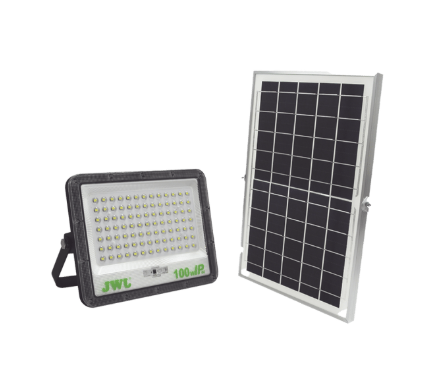 Reflector con Panel Solar 100 W / Batería 3.2 V CD / T.C.C. 6 500 K / IP66.