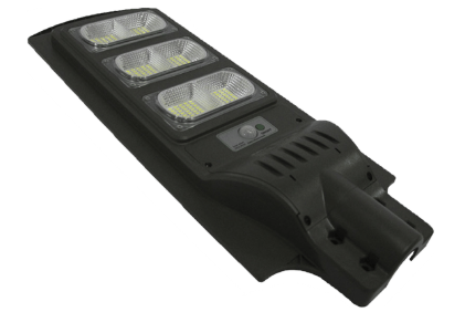 Luminaria con Panel Solar y Sensor de Movimiento de 120 W/ Luz 6 500 K / Dimensiones 625 x 240 mm / Ángulo de Luz 120°.