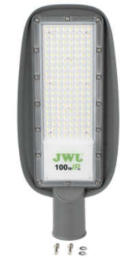 Luminaria LED de 100 W / 100 - 265 V CA~50/60 Hz / Fotocelda / Color Blanco/ Dimensiones 200 x 465 x 78 mm / Ángulo de Luz 135°.