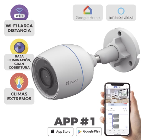 Bala WiFi / 2 Megapixel / Detección humana / Micrófono Integrado / Micro SD / Excelente Vision Nocturna / Exterior