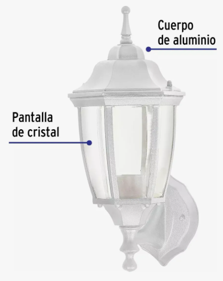 10 PZAS FAROL DE PARED NEGRO/ BLANCO E27 ENVIO GRATIS!