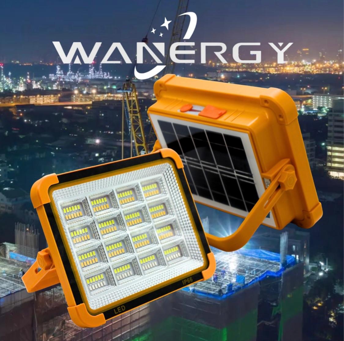 Pack 10 Reflectores Solares Led 300w Portátil Luz 3 Tonos Recargable