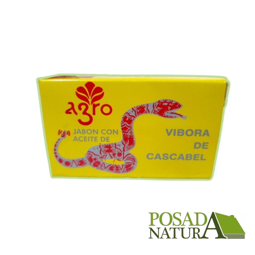 Jabón con aceite de víbora de cascabel