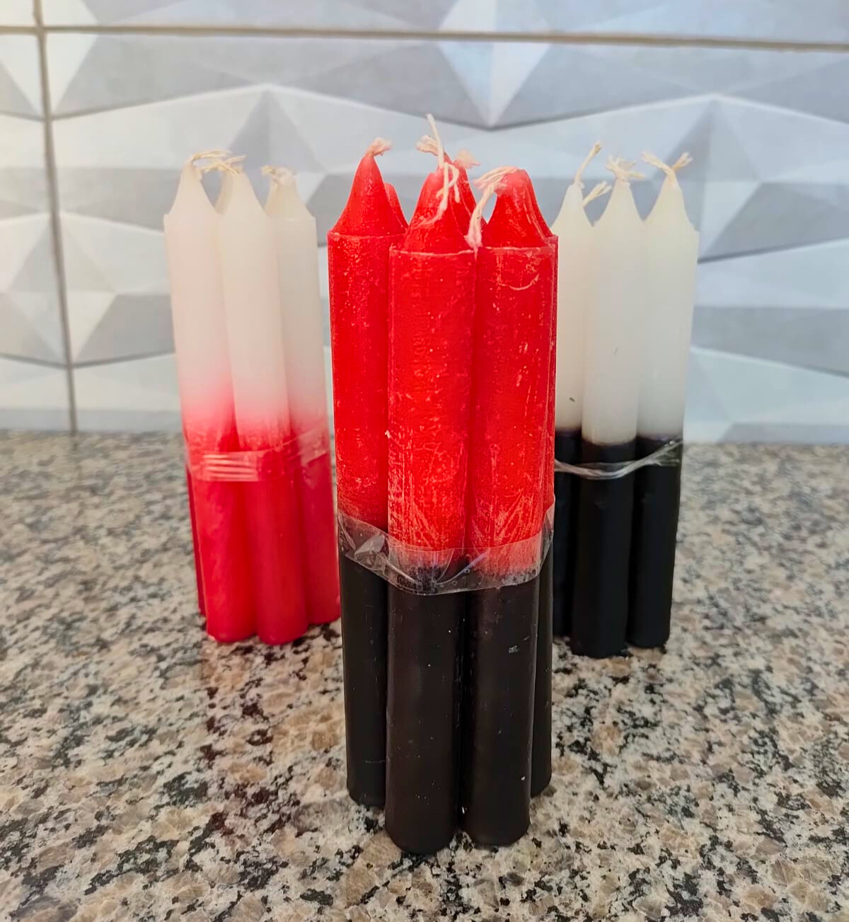 Vela Cruzada Gigante, 19cm, todas as cores, pacote com 7 velas.