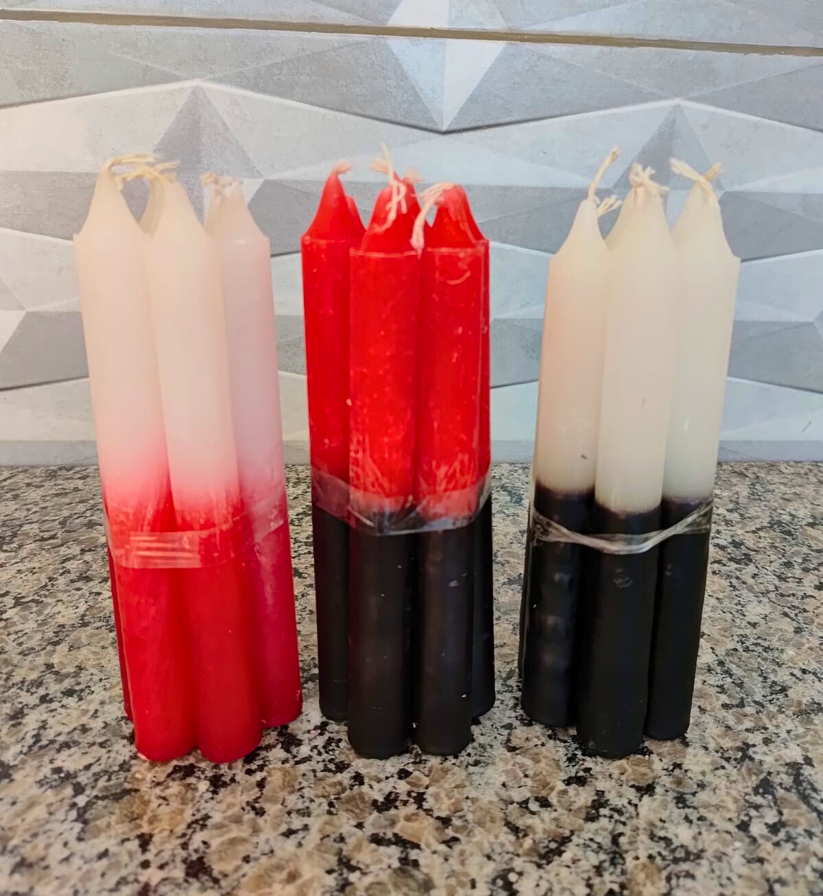 Vela Cruzada Gigante, 19cm, todas as cores, pacote com 7 velas.