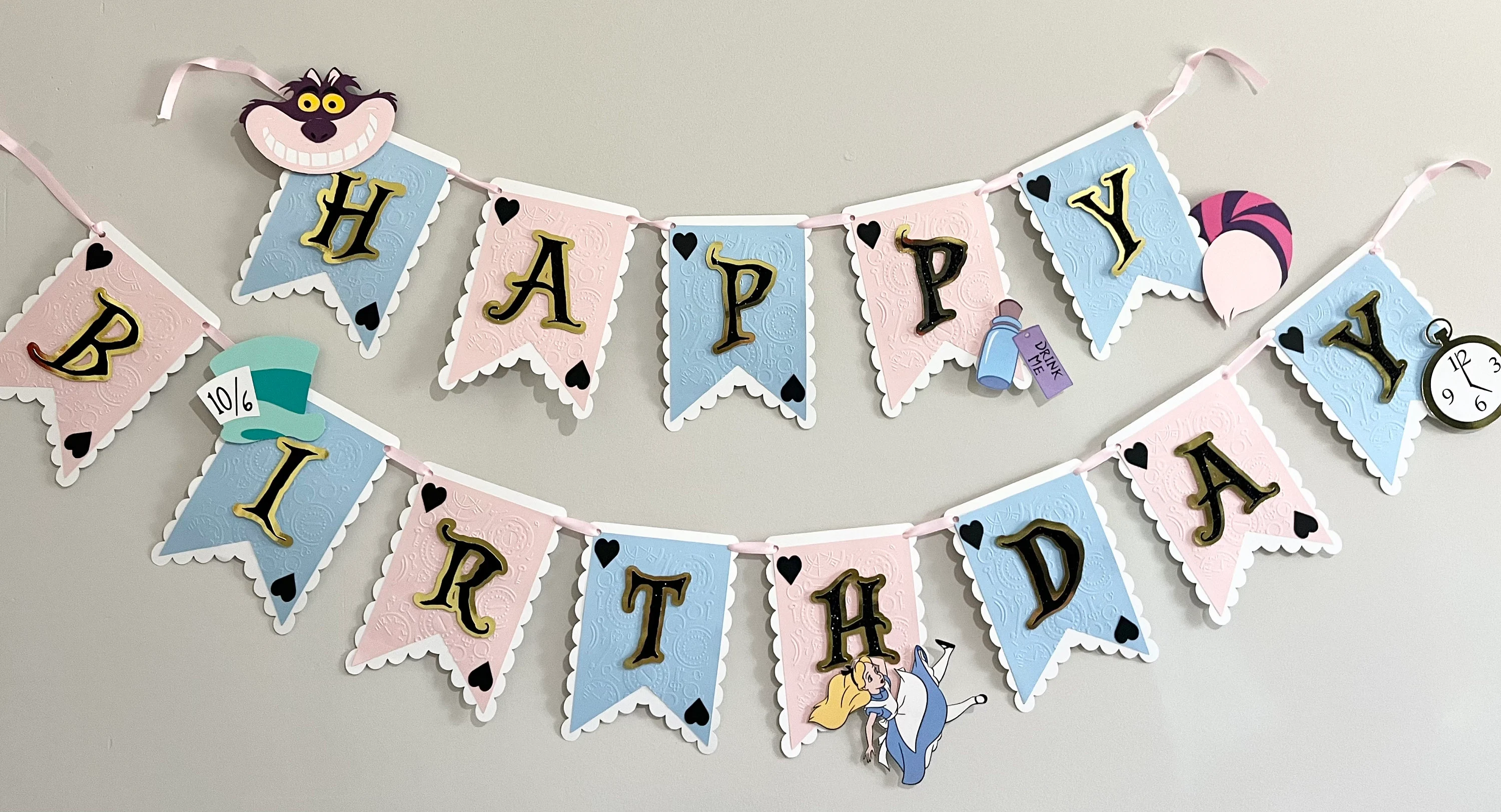Alice In Wonderland Inspired Banner