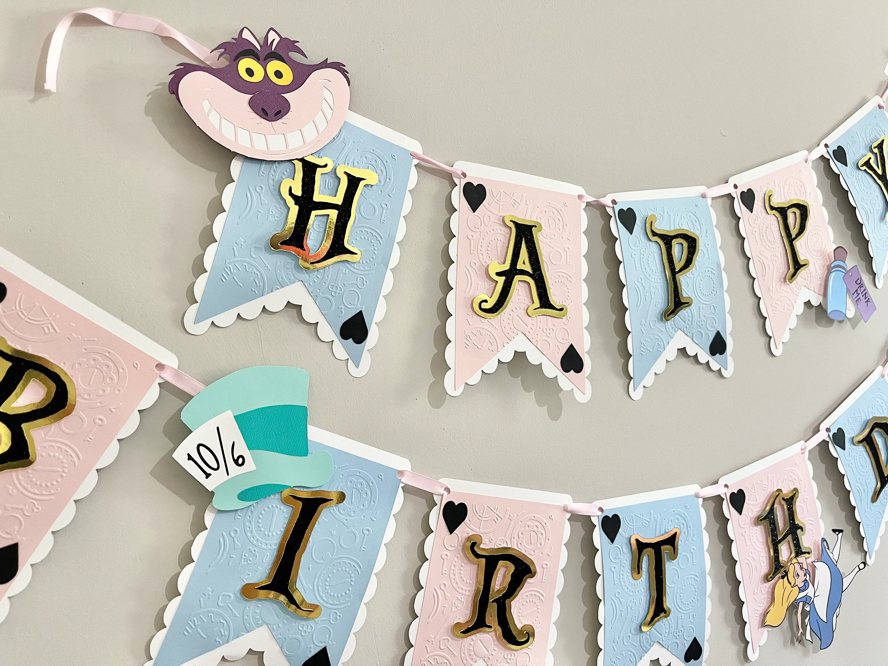 Alice In Wonderland Inspired Banner