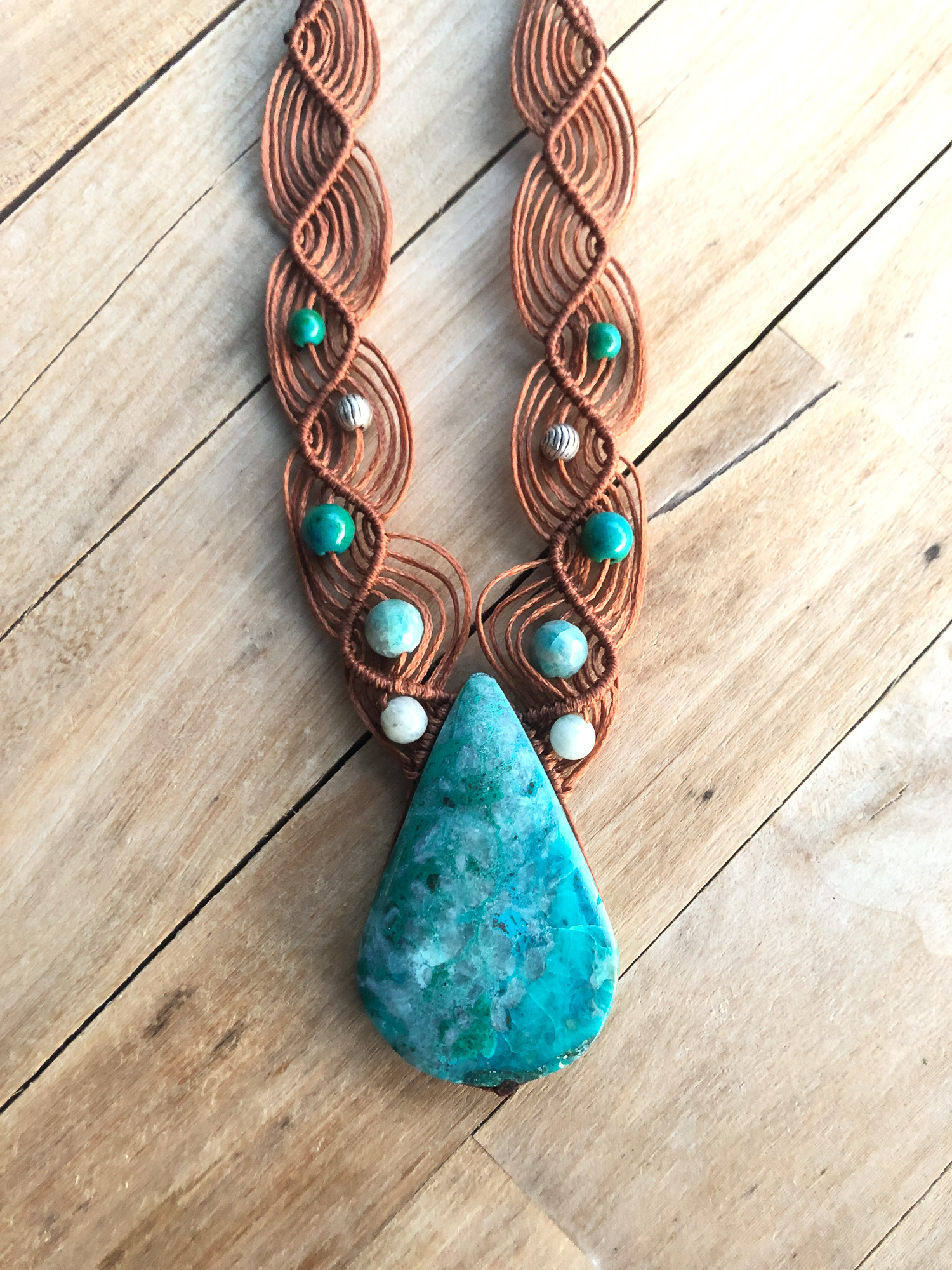 Handcrafted EILAT stone Pendant Necklace