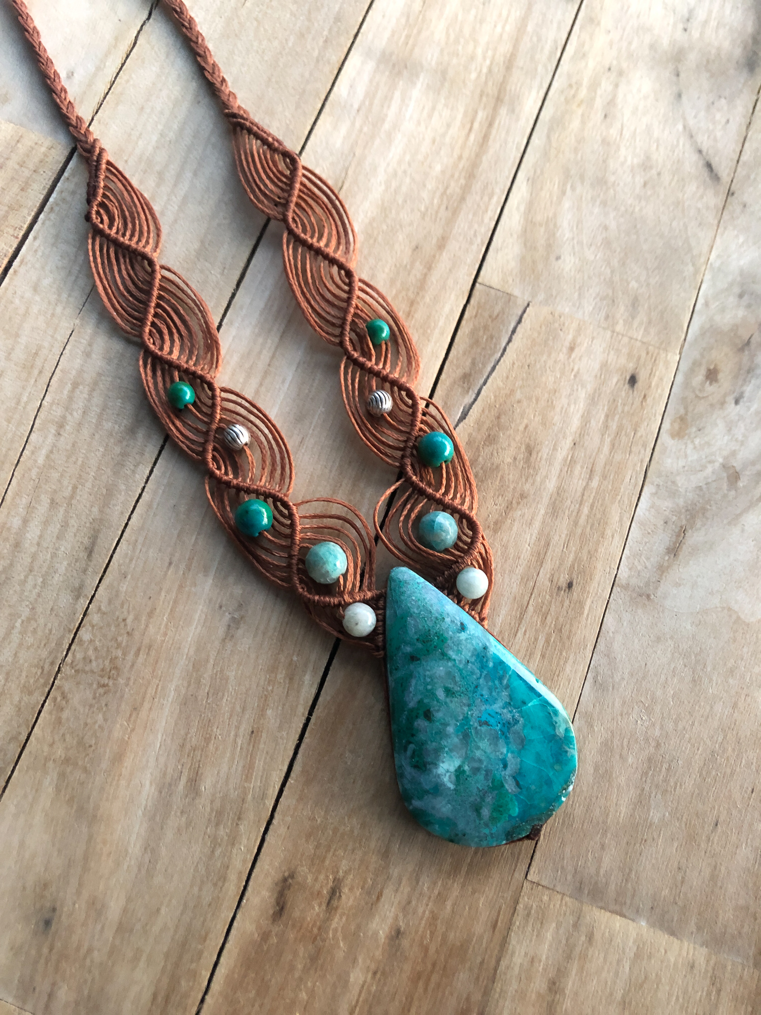 Handcrafted EILAT stone Pendant Necklace