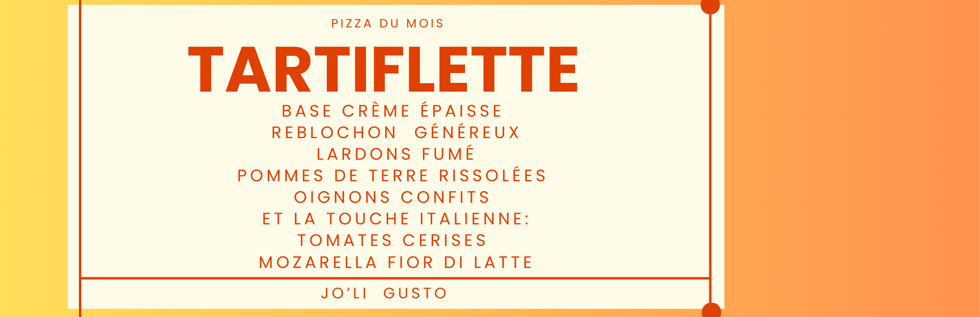 Pizza du mois