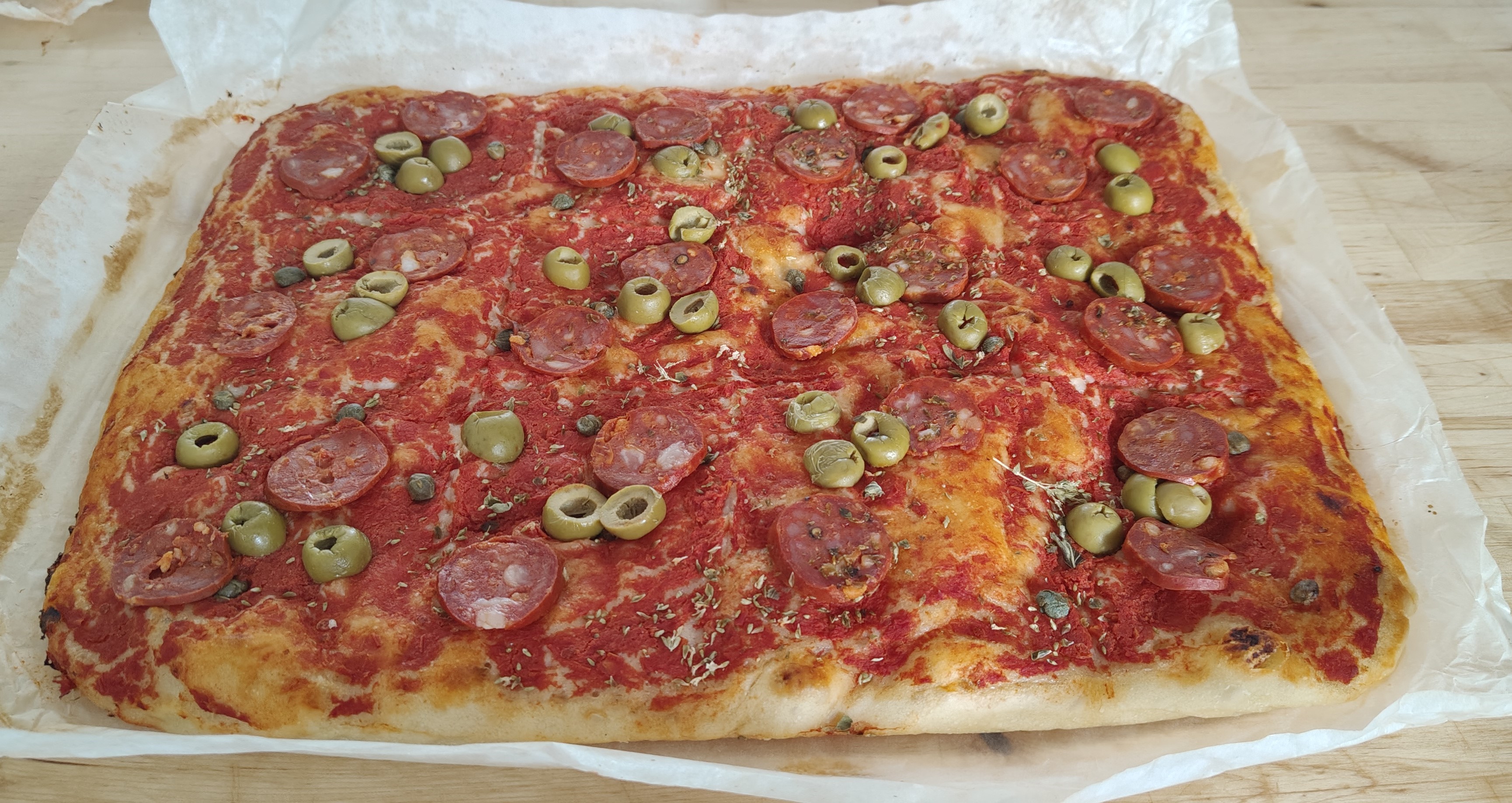 La pizza in Teglia Romaine