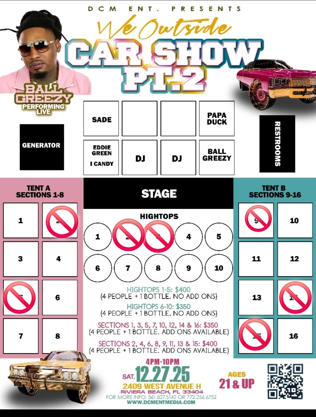 High-Top Tables (VIP High Tops #1–4)