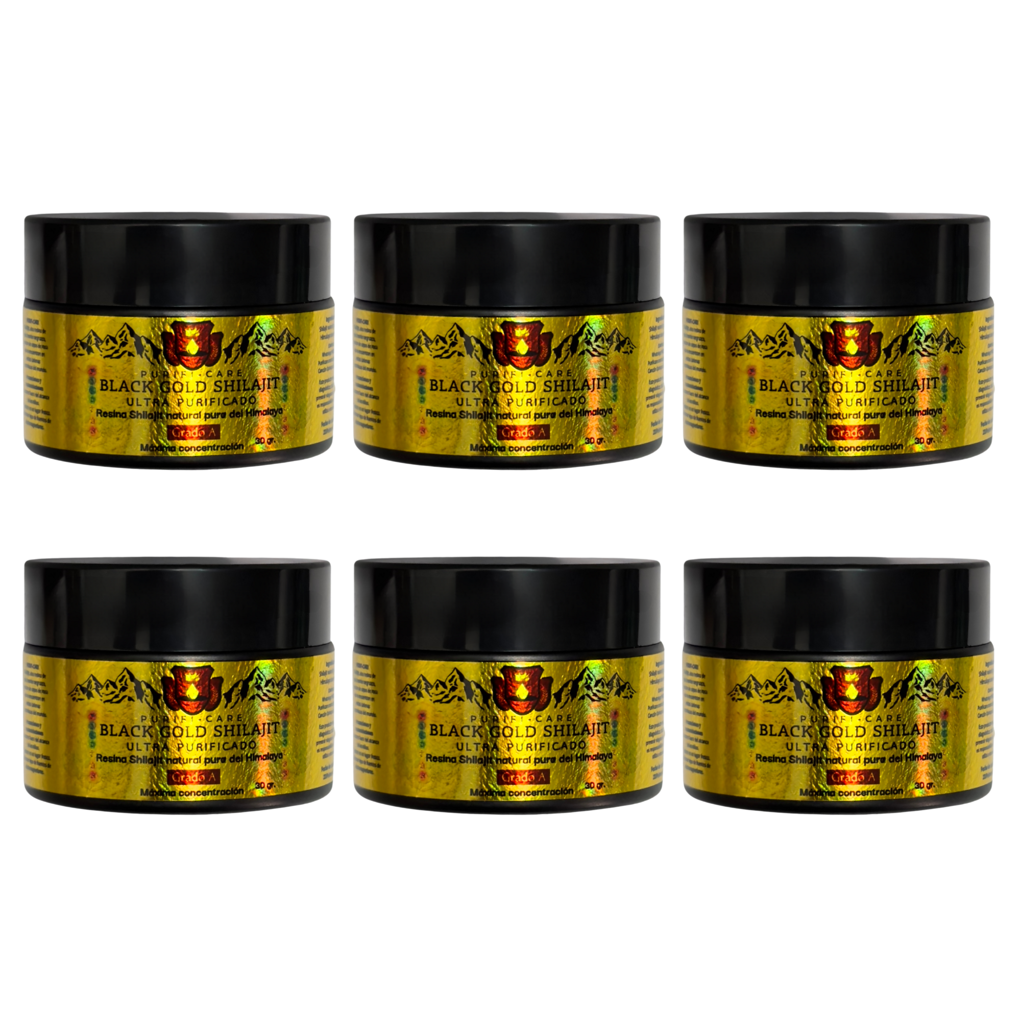 Resina Shilajit Grado A 6 Pack - 30 gr